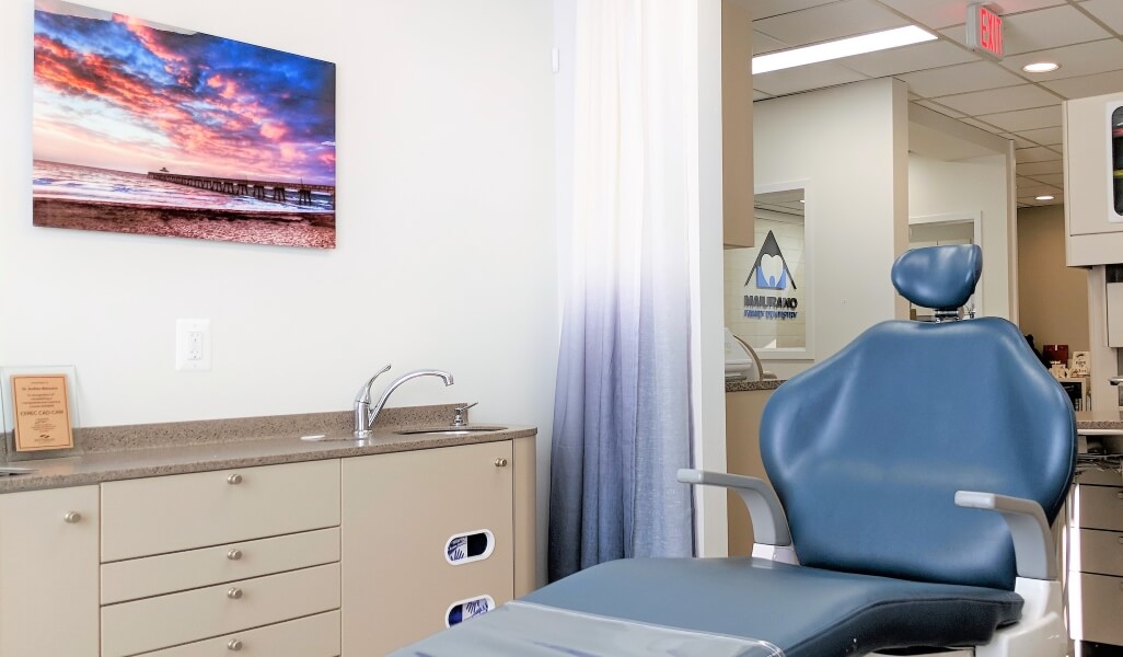 A treatment room inside Maiurano Family Dentistry